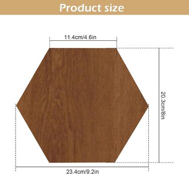 Набір шестикутних акустичних панелей MENAYODA, самоклеючі звукопоглинаючі плити для стін, стелі та дверей, висока щільність, темно-коричневий, 12 шт.