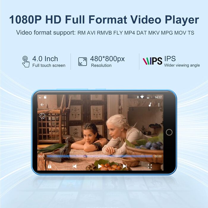 MP3 плеєр Oilsky 80GB Bluetooth WiFi Android 9.0 4