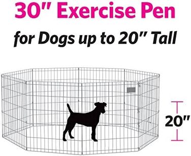 New World Dog Playpen - Freestanding Pen, 61x76cm & 157x157x76cm, Black E-Coating