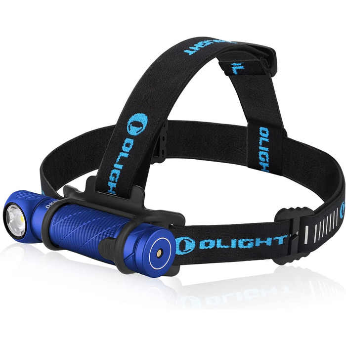 OLIGHT Perun 2 Headlamp 2500 Lumens, 166 Meter Beam Distance, USB Rechargeable LED Flashlight 5 Modes Headlamp with Timer Function, Custom Battery for Running, Jogging, Fishing, Camping (Blue)