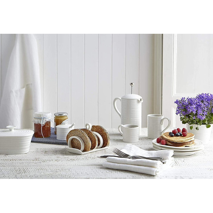 Portmeirion Home & Gifts Butter Dish (White)