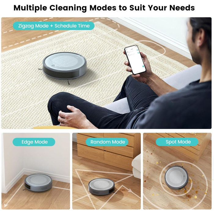 Робот-пилосос LEFANT Gen2 з функцією миття, 12000Pa, автоматичне очищення, LiDAR, Freemove 3.0, 8 тижнів без ручного прибирання (M310)