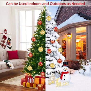 Набір прикрас на ялинку 30 шт. Кульки для ялинки 6 см, червоні та золоті, пластик