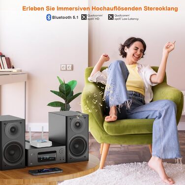 1Mii Bluetooth 5.1 Аудіо Адаптер з Низькою Затримкою aptX, 3D Surround, Підтримка RCA/3.5mm/Coaxial для Підсилювачів та Колонок