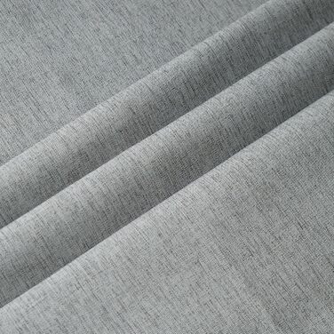 Штора для душу YISURE без гачків, льон вигляд, водонепроникна, 120x200 см, сіра. Текстильна штора для ванної кімнати, машинне прання