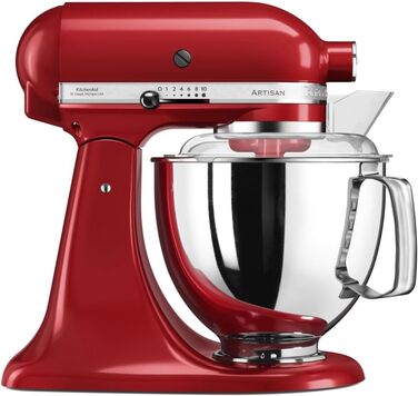 Кухонний комбайн KitchenAid Artisan Empire Red: тістоміс, блендер, насадки, 4.8 л, 2 чаші з нержавіючої сталі
