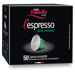 Кава в капсулах Caffè Trombetta L‘Espresso Più Crema, сумісні з Nespresso, 50 капсул