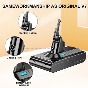 Замінний акумулятор 6800 mAh для пилососів Dyson V8 + 2 фільтри (сумісний з SV10 V8 Absolute)