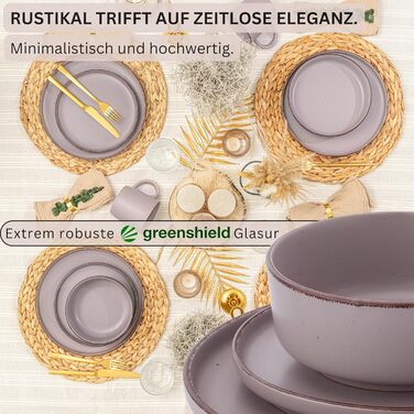 Набір керамічних мисок Sänger 4 шт., миски для мюслі на 4 персони, фіолетові миски 700 мл, стійкі до подряпин, мікрохвильовки та посудомийної машини