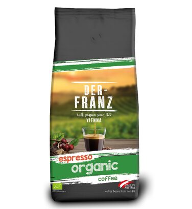 Органічна кава в зернах Der-Franz Espresso Bio, 1000 г