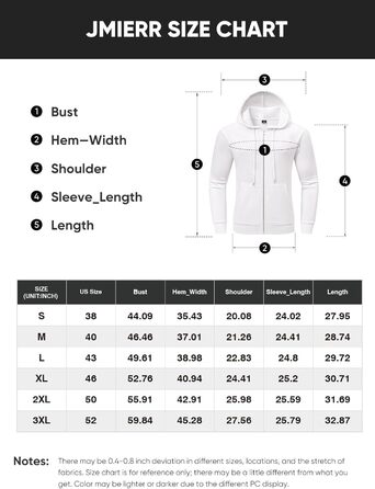 Світшот JMIERR чоловічий з капюшоном, бавовна, однотонний, на блискавці, з кишенями, сірий (A2, L)