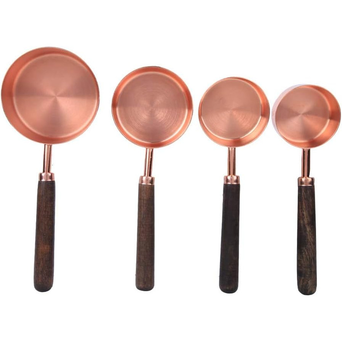 Measuring spoons, measuring cups, 4-piece set, household stainless steel rose gold measuring spoon set, kitchen baking tools