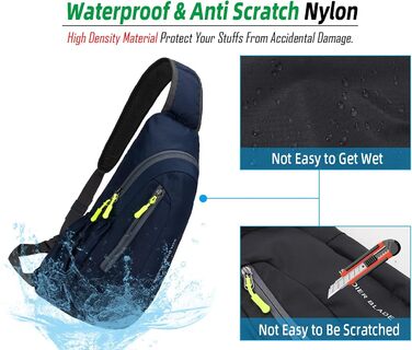 Водонепроникна нагрудна сумка-рюкзак Gisdanchz з нейлону (41*21*10 см) - для спорту, подорожей
