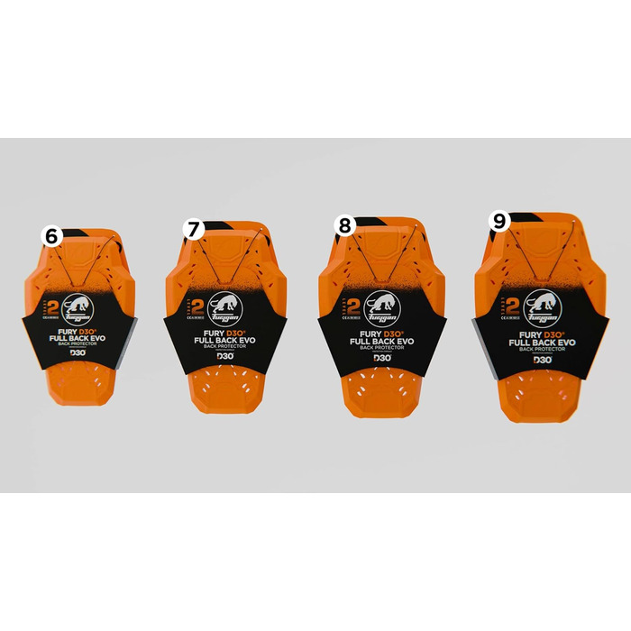 Мотозахист спини Furygan D3O EVO Level 2, сертифікований, гнучкий, легкий, помаранчевий, 2024