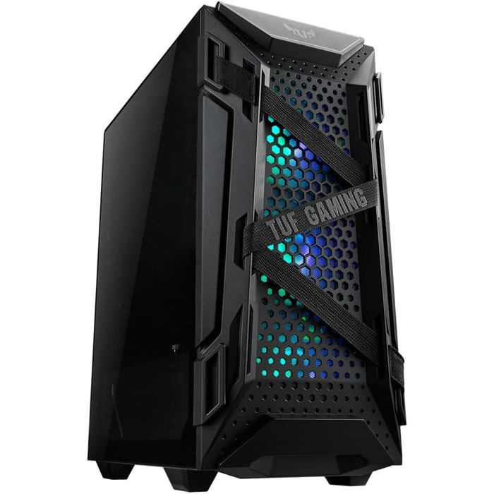 Корпус ПК ASUS TUF Gaming GT301: Mid-Tower, скло, RGB, Aura Sync, чорний