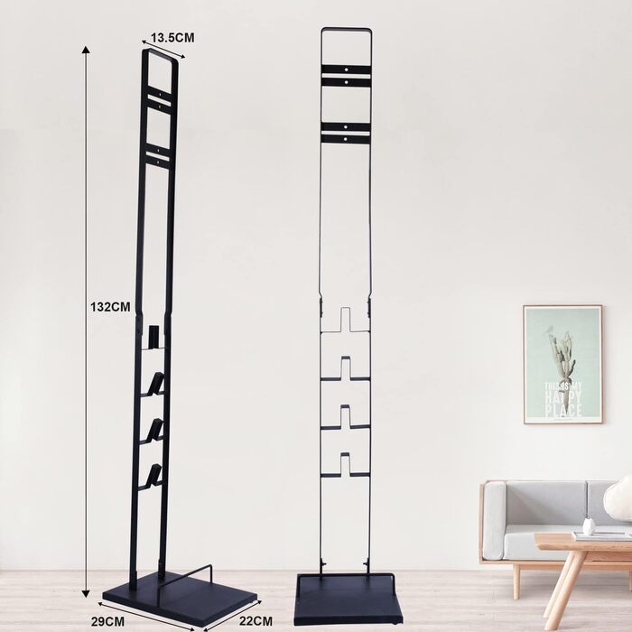 Підставка для пилососа Dyson: Металевий тримач для бездротових моделей V15, V11, V10, V8, V7, V6, DC30-DC74 - Чорна