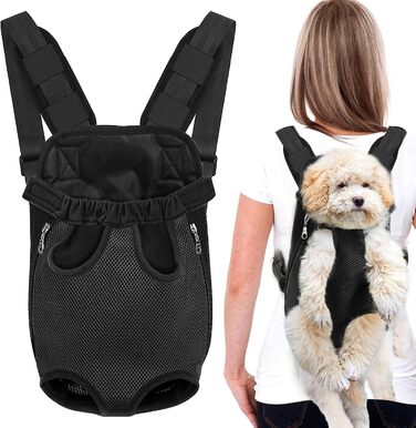 Рюкзак для вигулу собак та котів, регульований, складаний, з блискавкою (M)