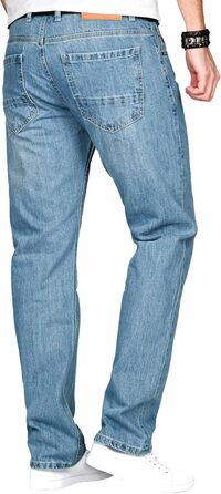 Чоловічі джинси Alessandro Salvarini Comfort Fit прямого крою, світло-блакитні (44W/36L)