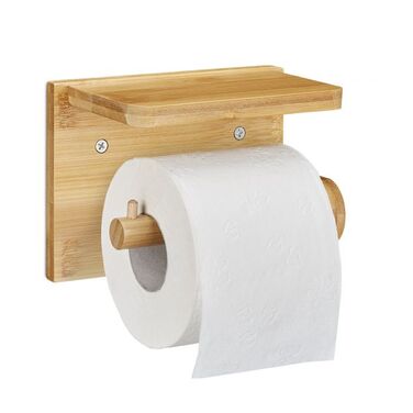 Relaxdays Toilet Paper Holder with Shelf
