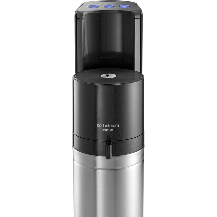 SodaStream E-DUO Titan – сифон для газування води з циліндром CO2 та 2 пляшками (1 скляна 1л, 1 пластикова 1л)