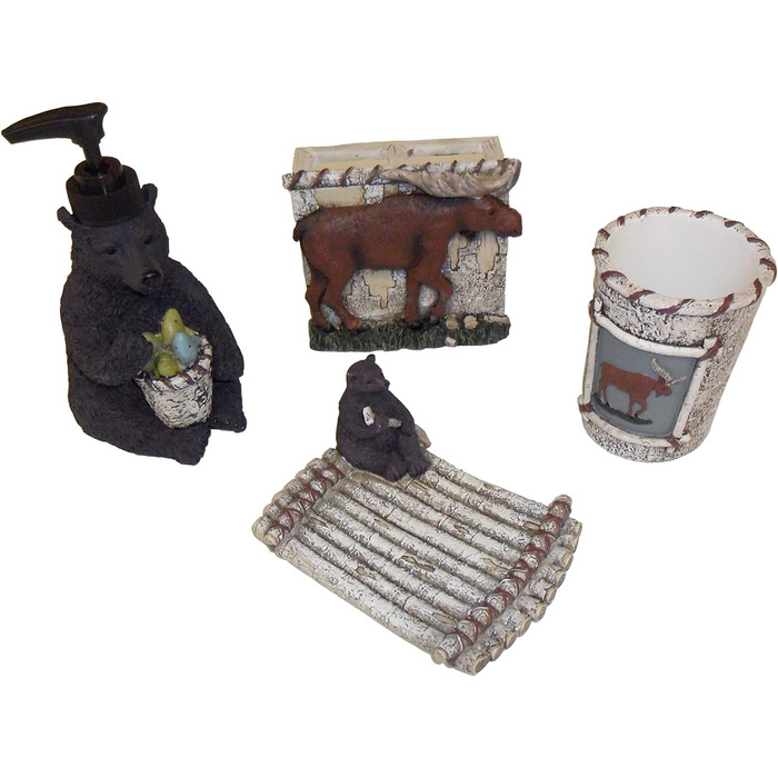 SKL Home by Saturday Knight Ltd. Timber Ridge Toothbrush Holder, 4.31 x 2.42 x 4.63 cm, Brown