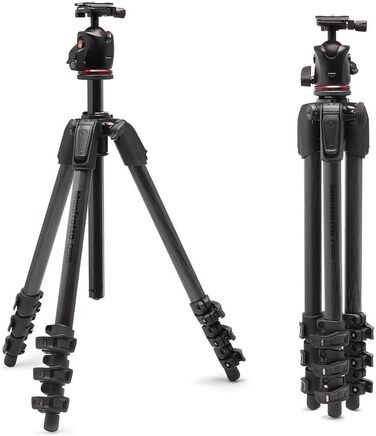 Штатив Manfrotto 055XPRO3 з триногим наголовником – професійний штатив з алюмінію, 3 секції, для DSLR та аксесуарів