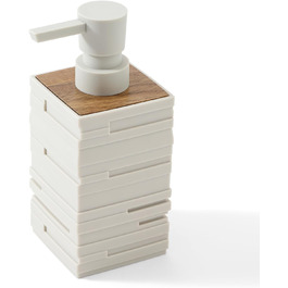 Диспенсер для мила дерев'яний, дозатор для мийного засобу на стільницю для кухні, стильний дозатор для мила в ванну кімнату з помповим механізмом (Бежевий)