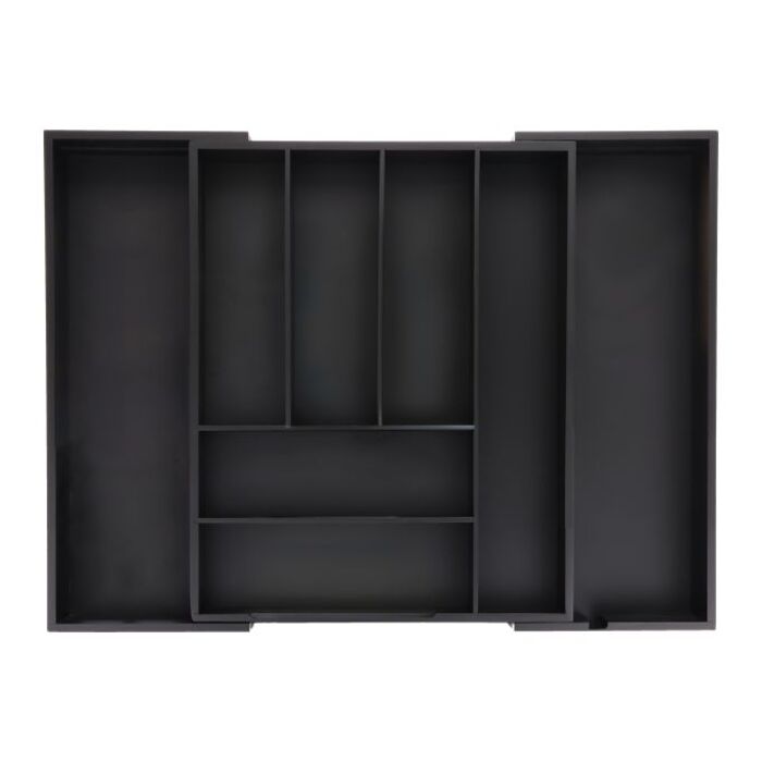 Relaxdays Extendable Bamboo Cutlery Box