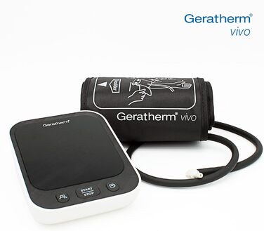 GERATHERM vivo – Точний цифровий тонометр на плечі та пульсометр для двох користувачів з контролем положення манжети та індикатором ВООЗ