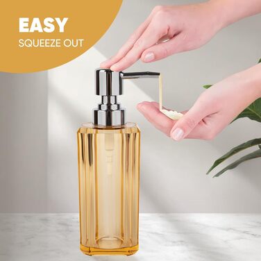 Набір аксесуарів для ванної кімнати з акрилу преміум-якості (4 шт.): дозатор для миючого засобу, диспенсер для лосьйону, мильниця, стакан для ополіскувача, стакан для зубної пасти (чорний/золотий)