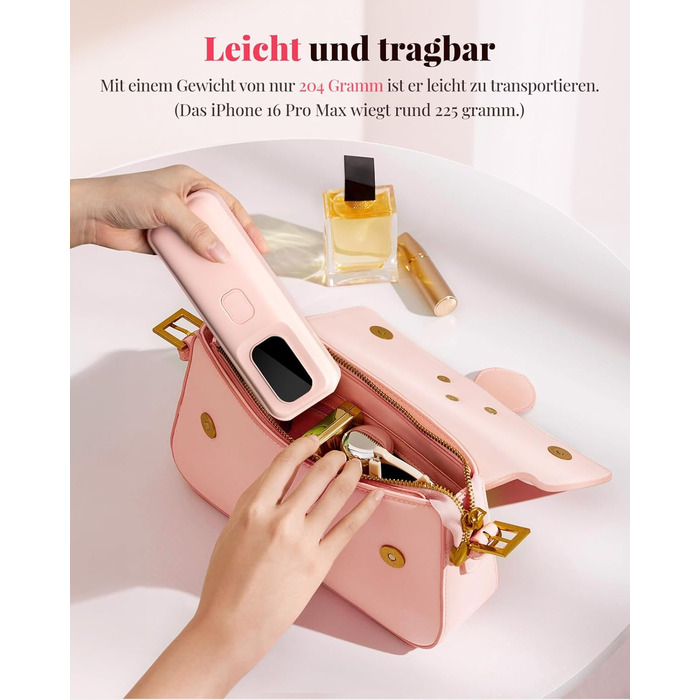 Пристрій для епіляції IPL Laser - Безболійна епіляція вдома: 9 рівнів, 999 900 імпульсів світла для тіла, обличчя та бікіні. Рожевий колір