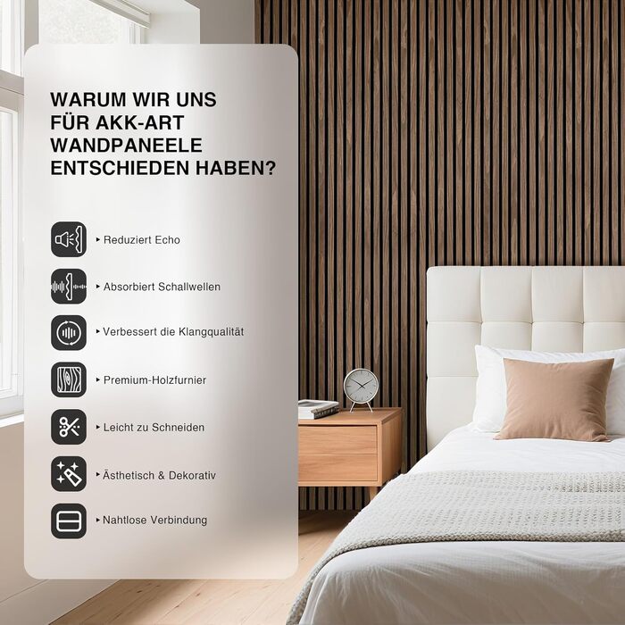 Акустичні панелі дерев'яні Holz 120x60 см (набір 4 шт, 2.88 м²) 3D для стін: студії, вітальні, офісу - горіх темний #11