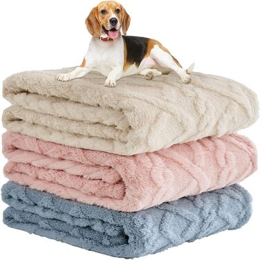 MIULEE Деки для собак 70x100 см, м'яка ковдра для тварин, флісова підстилка для собак, котів, кроликів, рожева, середній розмір (70*100 см)