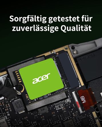 SSD Acer MA200 Gen4 1TB PCIe 4.0 NVMe M.2 2280 - Швидкість до 7200 МБ/с, HMB, SLC, для ПК, ноутбука, PS5