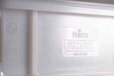 FUMOSA контейнер для зберігання та вистоювання тіста для піци Home 40x30x10 см, набір з 2 боксів і кришкою, італійський пластиковий глечик для тіста, гідрація, для піци, з безкоштовною карткою для тіста