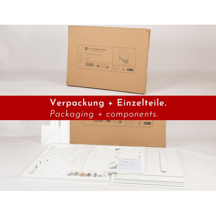 Дерев'яний вольєр для собак, 90x60 см, білий - ідеально для дому та квартири