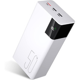 Power Bank 50000mAh: Портативний зарядний пристрій з ліхтариком та великою ємністю - 2×25000mAh