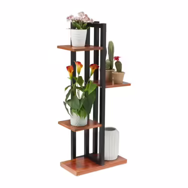 Relaxdays Metal Flower Shelf