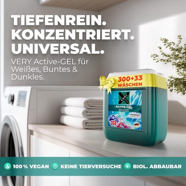 Універсальний рідкий засіб для прання VERY® Gel, 10 л, каністра