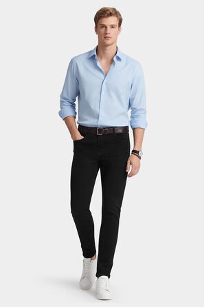 Чоловічі джинси GINGTTO Slim Stretch Skinny чорні 34W/32L