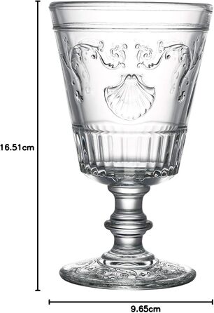 La Rochère Tasting Glass Wine Glass Versailles Shell Ornaments 400ml - Set of 6