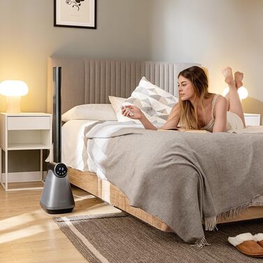 Вентилятор безлопатевий Cecotec EnergySilence 9890 Skyline, 100 см, 50 Вт, сенсорний LED-дисплей, пульт, 3 режими, 3 швидкості, таймер 15 год, кут розхитування 40º, сталева основа, чорний колір