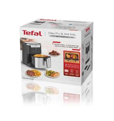 Аерофритюрниця та гриль 2в1 Tefal XXL: безмасляна фритюрниця, 1400 Вт, 6.5 л, з сепаратором