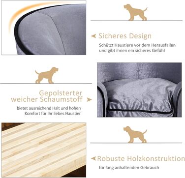 PawHut Софа для собак і котів, лежанка для тварин, диван для домашніх улюбленців