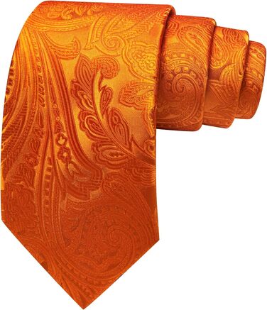 Набір краваток, краваткова кнопка, нагрудна хустинка, запонки, для чоловіків Barry.Wang (Оранжевий)
