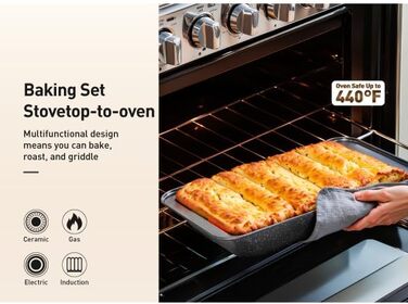 Набір посуду Kitchen Academy 17 предметів з антипригарним покриттям, для індукційних плит, гранітне покриття, чорний колір