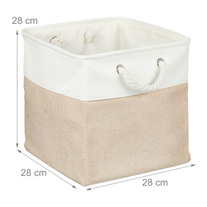 Set of 4 Linen Storage Baskets