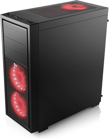 Корпус для ігрового ПК VITRUM PRO - Midi Tower, RGB підсвічування, скляна бічна панель, встановлені вентилятори, ATX, mATX, Mini-ITX, білий (APOLLON)