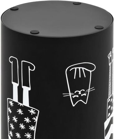 Підставка для парасольки жіночого дизайну, сталь, чорна, з візерунком | vidaXL