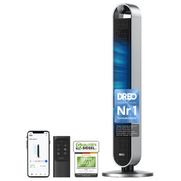 Dreo Pilot Max S: Тихий торшерний вентилятор з кулькою 120°, 12 швидкостей, 4 режими, таймер 12 годин, керування від пульта, для спальні